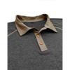 Summer Fashion Polo-neck Patchwork Casual All-match T-shirt Male Short Sleeve Vintage Tee Pullovers Top Men