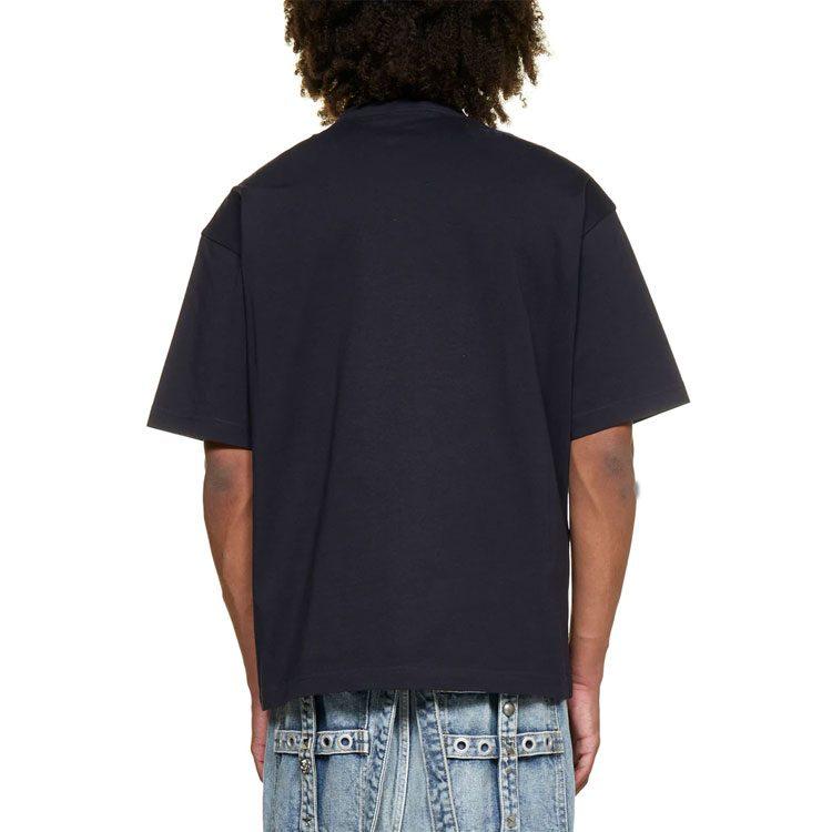Balenciaga T Shirt Loose Fit Men's Dark Blue 612966TJV873967