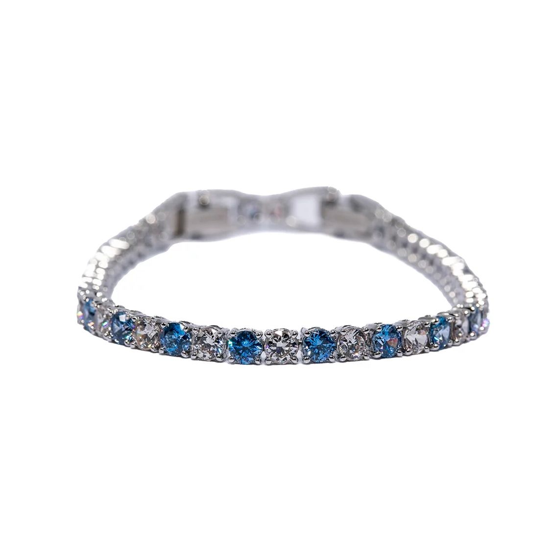 Swarovski Blue And White Two-Tone Full Diamond Bracelet Women Bracelet 5576112 Silver,F