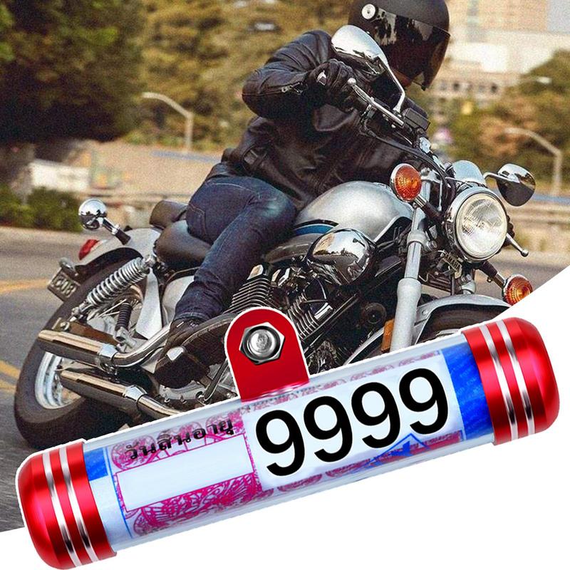 Motorcycle Document Holder Tube Trailer Registration Holder Waterproof Secure Tax Disc Waterproof Cylindrical Holder Frame For