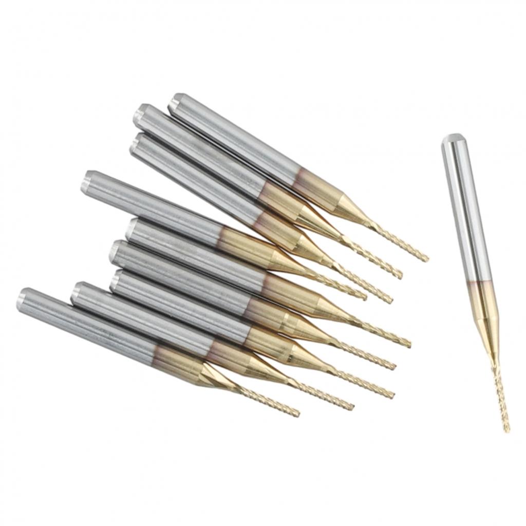 10 buc Freză 1mm CNC Carbură Freză Frontală Gravare