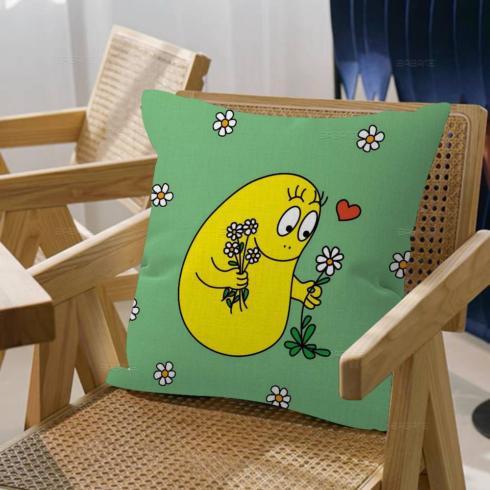 Anime Cartoon B-Barbapapa Pillow Cushion Cover Pillowcase Living Room Sofa Home Decor Customized