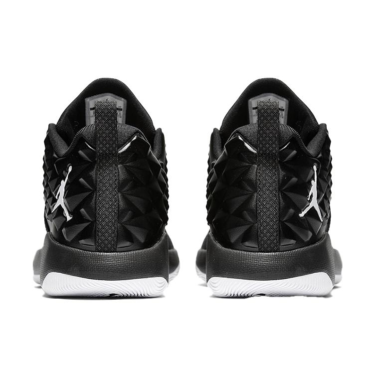 Jordan TEAM Cushioning Slip Resistant Abrasion Resistant Breathable Coverage Mid top Basketball Shoes Men's Black White 854551-001