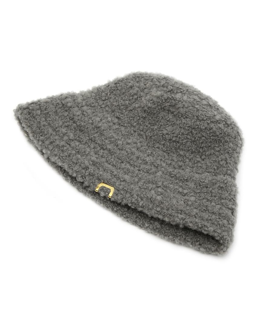 Eondeokeonteulolseutyudio Winter Knit Bucket Hat Knit Bucket / Mohair Boucle / Charcoal