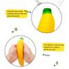 Stress Relief Banana Squeeze Toy Kids Adults Stretchy Giant Banana Sensory Toy Portable Lightweight Calming Fruit Fidget Toy