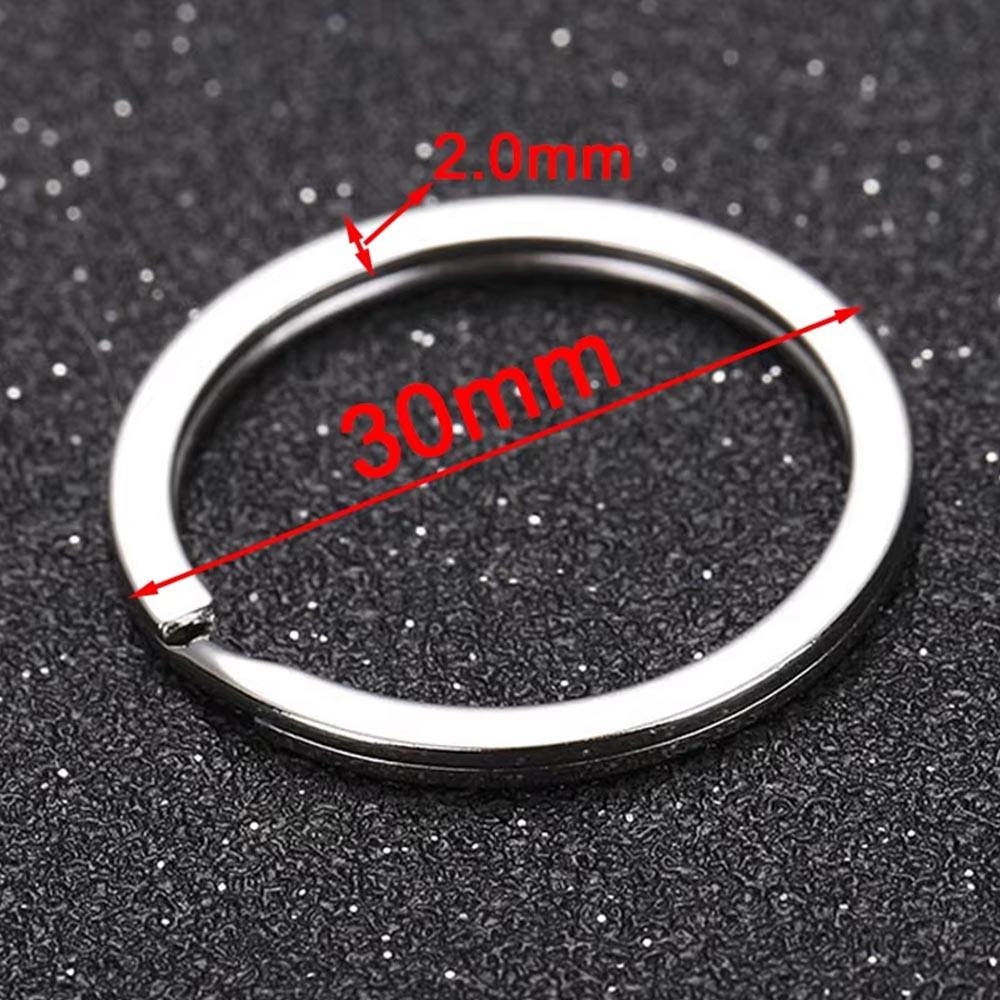 20pcs Metal Split Jump Rings Metal Hooks Double Layer Glossy Car Keychain Accessories DIY Keychain Pendant Making Accessory