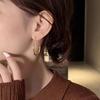 Waterdrop Shaped Big Hoop Earrings for Women Minimalist Metal Earrings Daily Wear Temperament Statement Jewelry Drop Ship