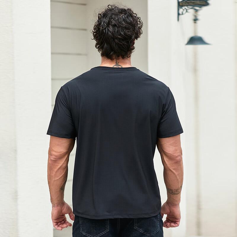 Dibinze Men's Plus Size Ice Silk Short Sleeve T-Shirt