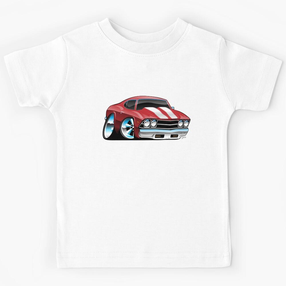 Classic American Muscle Car Cartoon Kids T-Shirt 100