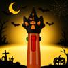 23 Pcs Halloween Haunted Castle Topper Four-Color Retractable Ballpoint Pens,  Cute Cartoon Student Stationery,Halloween Favors Back-to-School Gifts