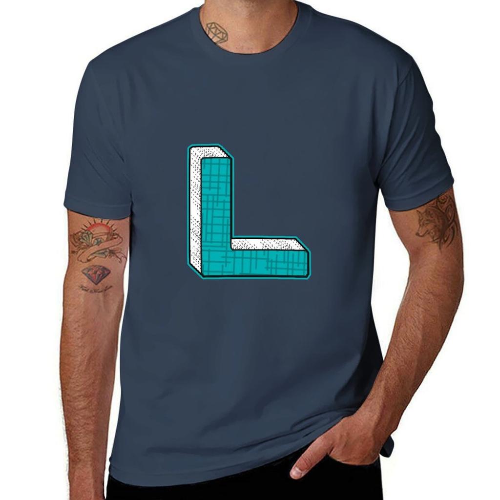 Alphabets Blue YWZMLS 5 TShirt T Shirt Man Designer T Shirts with Prints TShirt