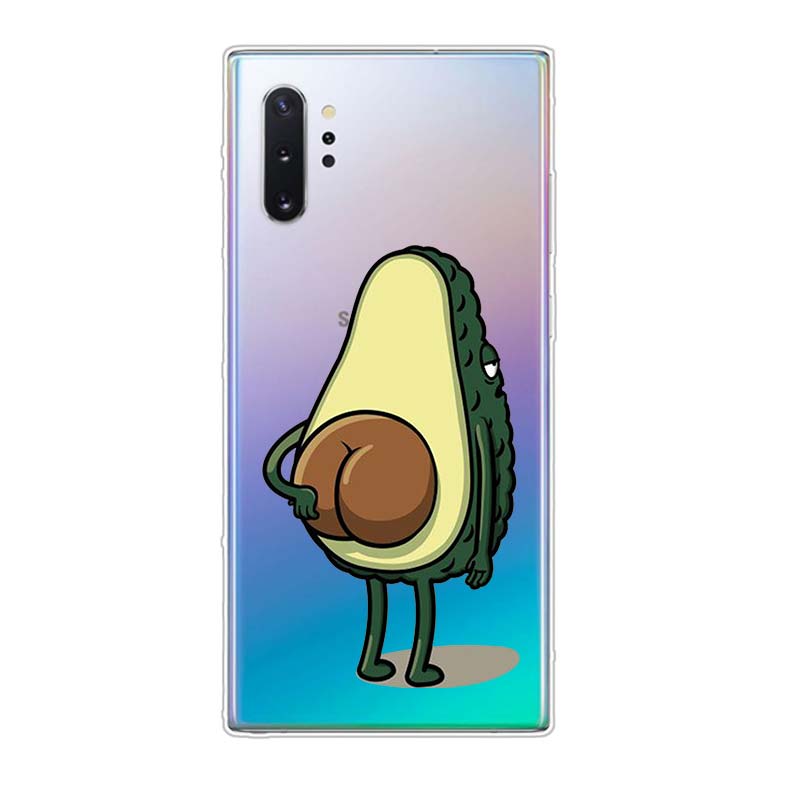Cute Avocado Food For Samsung Galaxy Note 20 10 9 8 Plus Ultra Lite M31 M31S M10 M10S M20 M21 M30 Phone Case