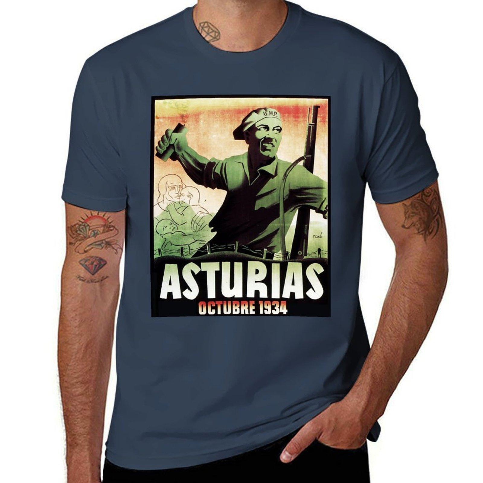 Asturias October 1934 Tshirt Printed T Shirts For Unisex Unisex T Shirts For Unisex Casual Tshirt S