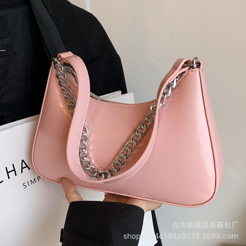 French Niche Fashion Light Luxury Chain Small Bag Women's 2025 New Trendy Temperament Versatile Underarm Crossbody Bag