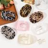 Hair Accessories Leopard Hair Claw Elliptic Shape Acetate Barrettes Acetic Acid Hair Clip  Women