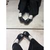 Sheepskin Niche Leather Cat Claw Shoes Flat-soled Small Leather Shoes Women's One-pedal Lazy Loafers Mary Jane Single Shoes