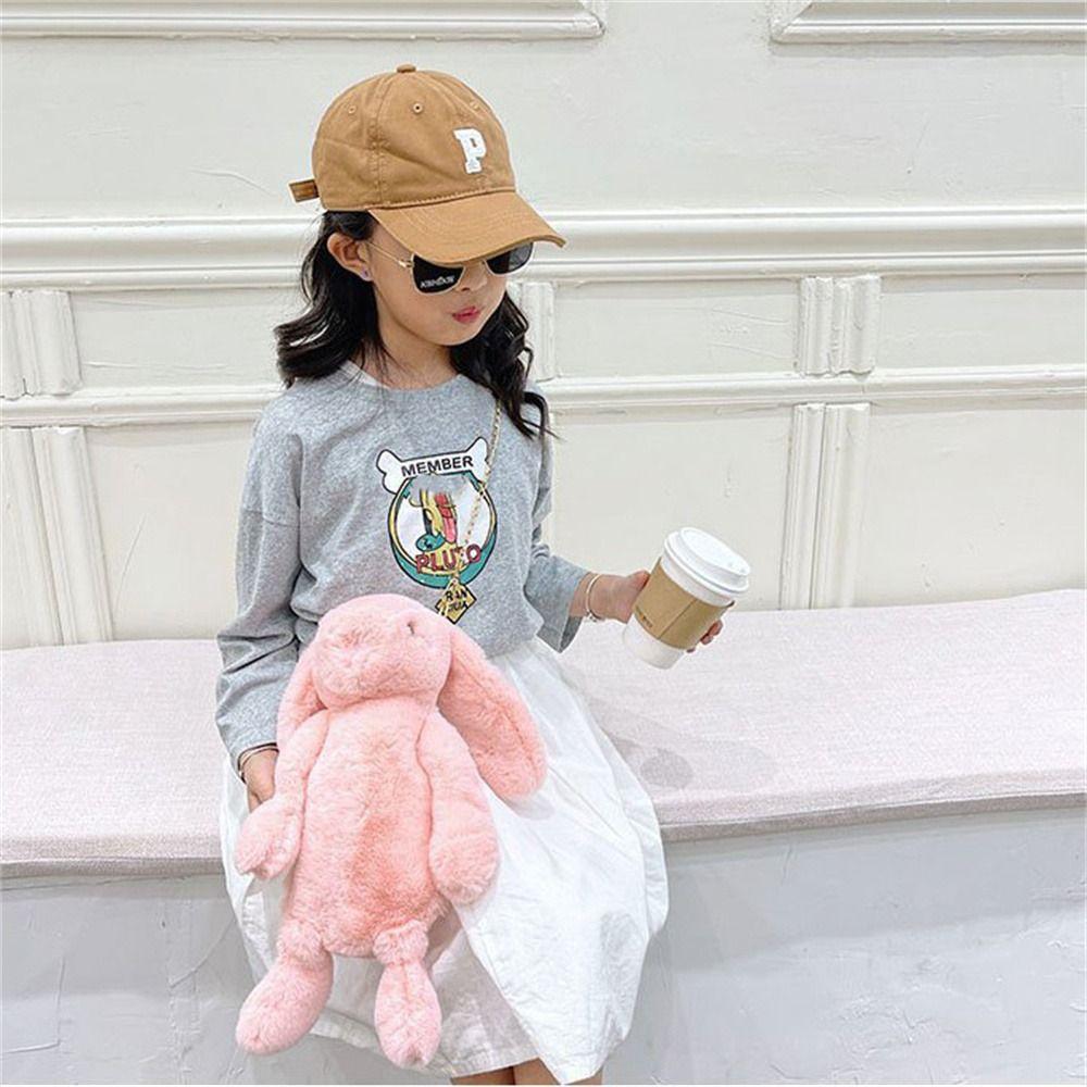Chain Strap Plush Shoulder Bag Long Ear Rabbit Plush Bags Crossbody Bag  Children's Bag