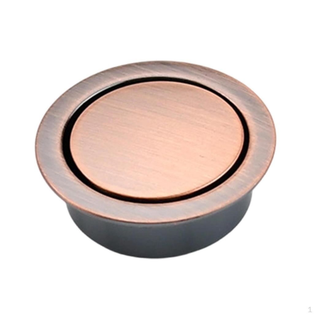 Concealed Flush Pull Handle Hardware Round 42mm Recessed Door Multipurpose for Sliding