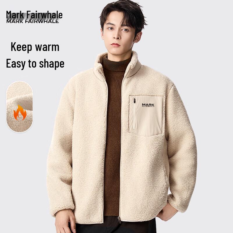 Mark Fairwhale Herren Winter Plüschfleece Stehkragenjacke