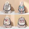 Ethnic Embroidered Canvas Backpack For Women With Multiple Compartments For Daily Use