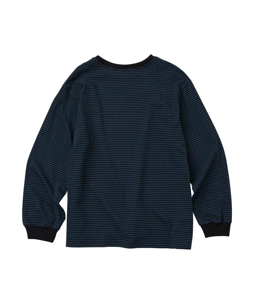WMC Washed Stripe Long Sleeve_Navy