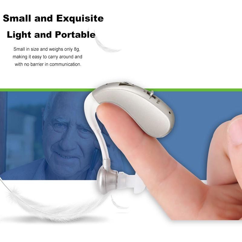 Digital Rechargeable Hearing Aid Intelligent Sound Amplifier Small Portable Deaf Audiphone Behind Ear