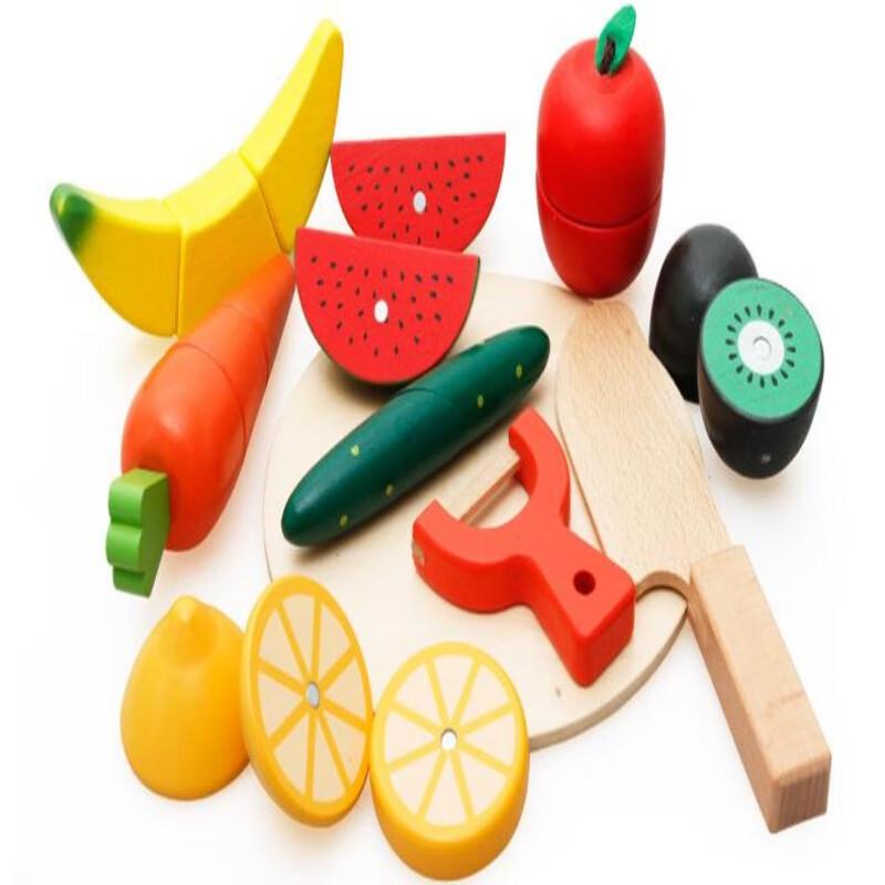 Brangdy Kids Pretend Play Fruit & Vegetable Cutting Toy Set