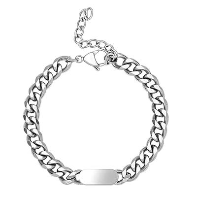 Minimalistische Hip Hop Metalen Armbanden Voor Vrouwen Mannen Titanium Staal Hanger Armband