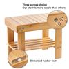 Utoplike Entryway Stool, Stylish Bamboo Step Stool, Entryway Bench, Wooden Shoe Rack, Storage Bench, Storage Chair