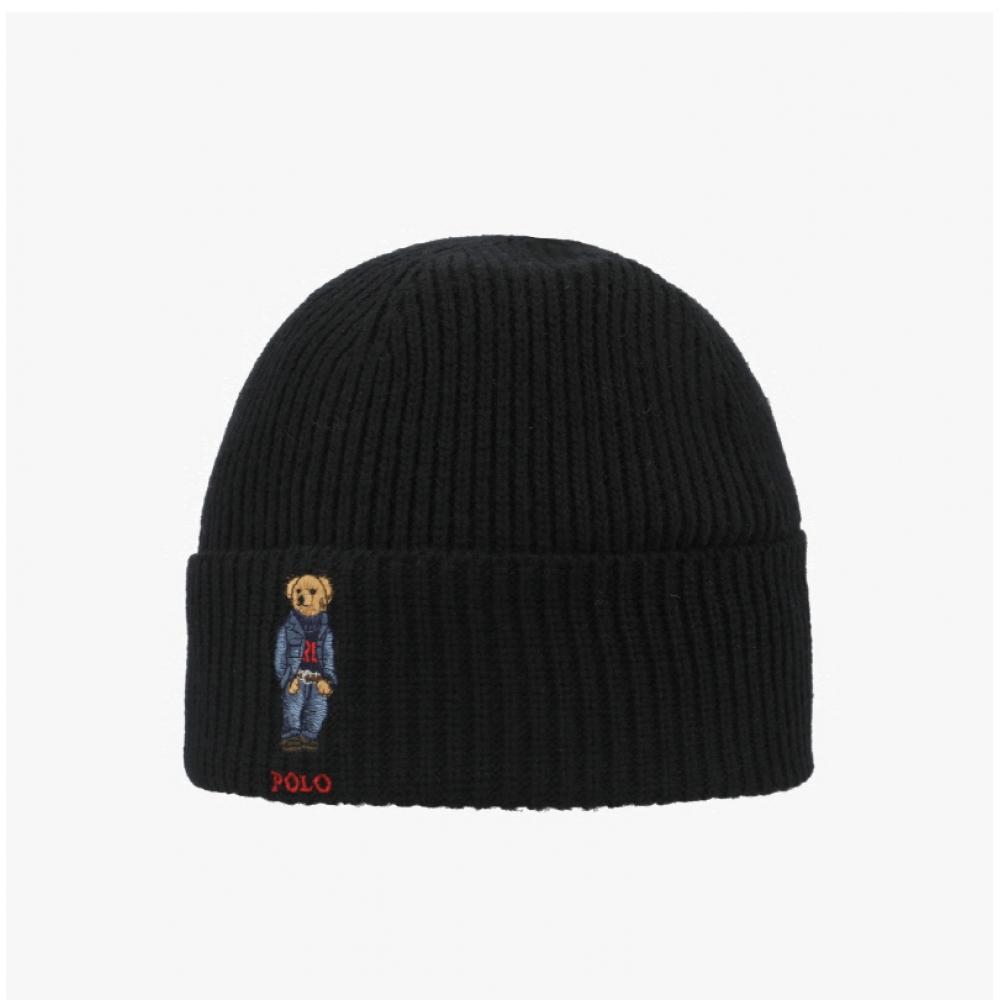 Polo Ralph Lauren Solid Denim Bear Knit Beanie Pc1463 001