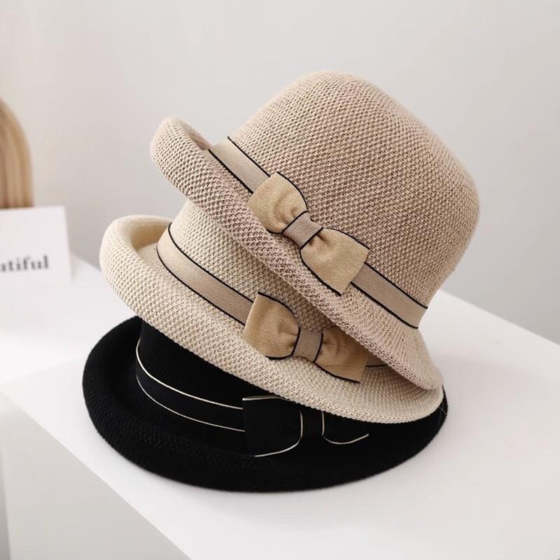 Women Breathable Fishing Cap With Curved Brim And Elegant Bow For Beach Days