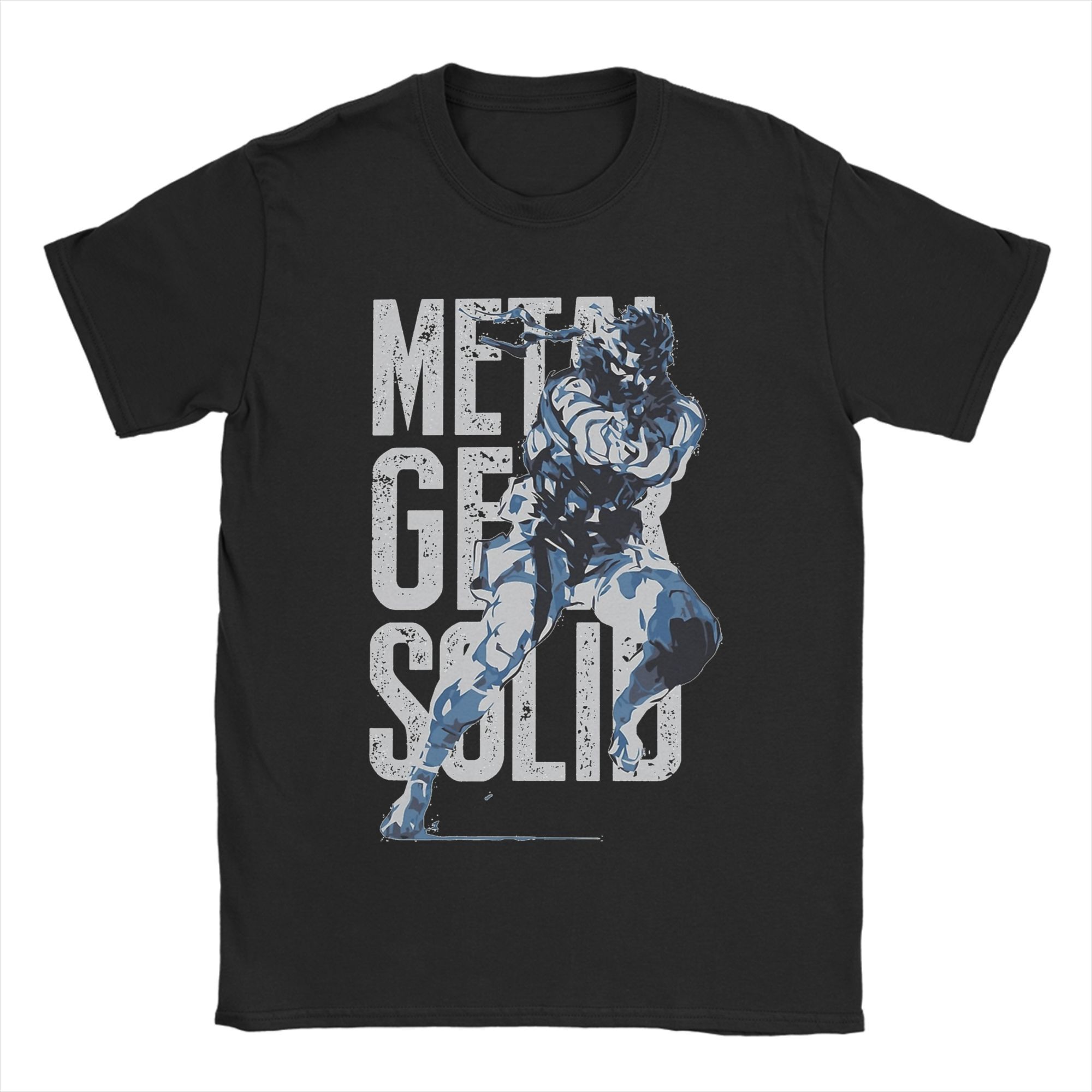 

Футболка Metal Gear Solid Rising 100% хлопок винтажная футболка круглый вырез Змея MGS1 игровая футболка с коротким рукавом топы больших размеров S