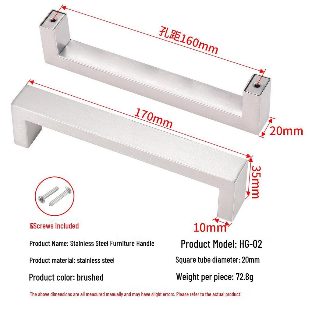 Modern Simple Stainless Steel Kitchen Cabinet & Wardrobe Handle for Doors and Drawers