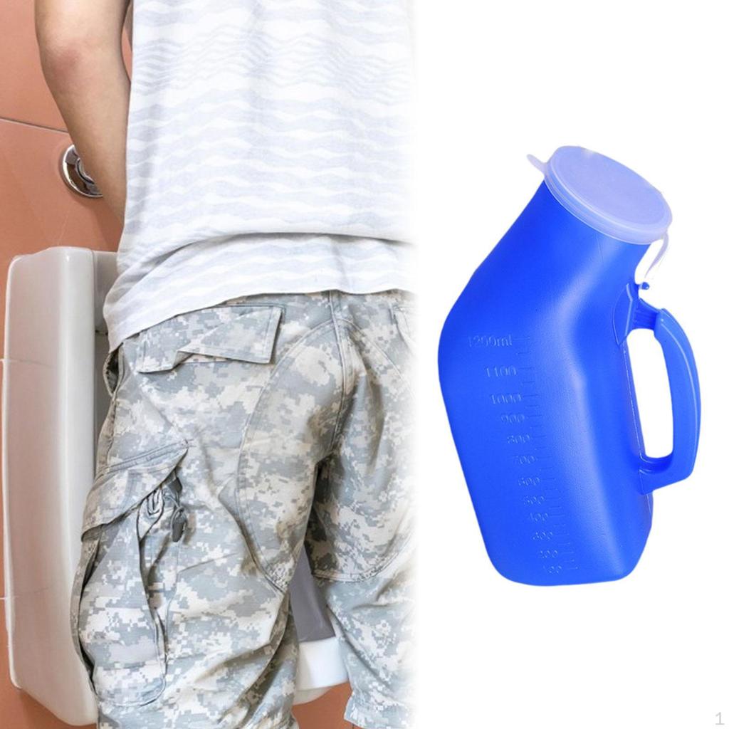 Male Urinal Bottle with Lid, Men Potty Collection Pot, Pee for Children
