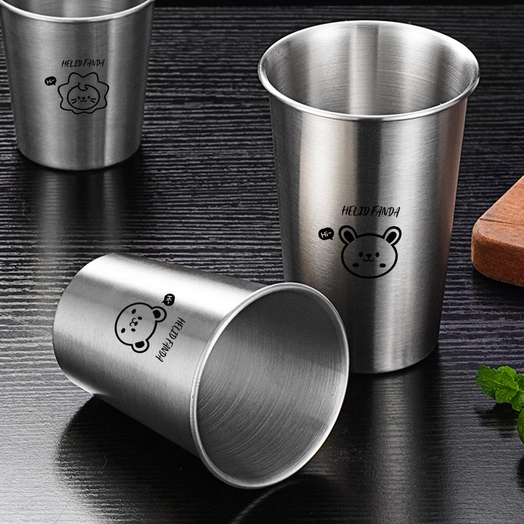 304 Stainless Steel Metal Cup Beer Cups Stackable Pint Cups Portable Drinkware Whisky Wine Glass Outdoor Pint Glasses