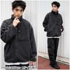 WEGO Unisex Boa Cold Weather Loose Christmas Size Type C Dark Gray Men's Jacket, Outerwear, Blouson, Protection, Fit, Outdoor, Casual, Fall/Winter
