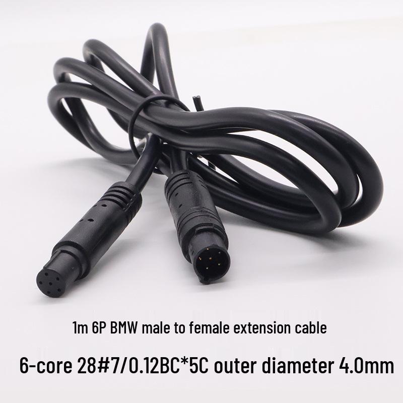 BMW Rearview Camera Extension Cable for 4-pin, 4P5P, 6P, 8-hole Male/Female Connections.