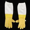Pair Breathable Anti Bee Anti Sting Bee Gloves Long Sleeves Elastic Cuff with Mesh Beekeeper Protective Tool(XL )