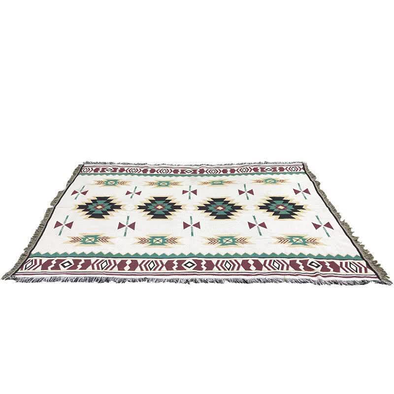 Rock Monkey Outdoor Portable Retro Tassel Picnic Mat