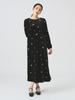 Ray Beams Velvet Embroidered Black 0 Women's Dress,