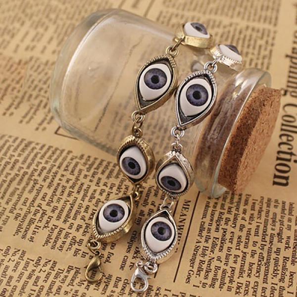 Fashion Unisex Angel Evil Demon Big Eye Eyeball Pattern Bracelet Chain Jewelry Gift
