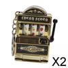 2xMini Slot Machine Keychain Fruit Pendant Valentine's Day Gift Funny Souvenirs Mini