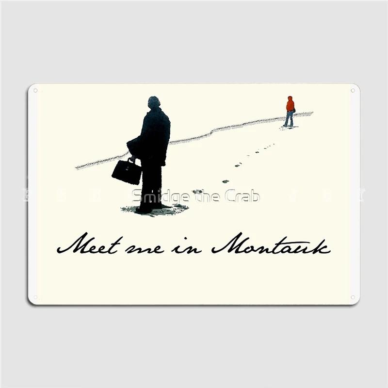 Meet Me In Montauk Metal Sign Cinema Living Room Club Bar Printing Wall Decor Tin Sign Poster 20x30cm