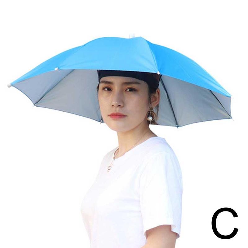 Foldable Outdoor Umbrella Hat Women Men Fishing Headwear Sun Cap Camping Fishing Headwear Cap Beach Head Hats