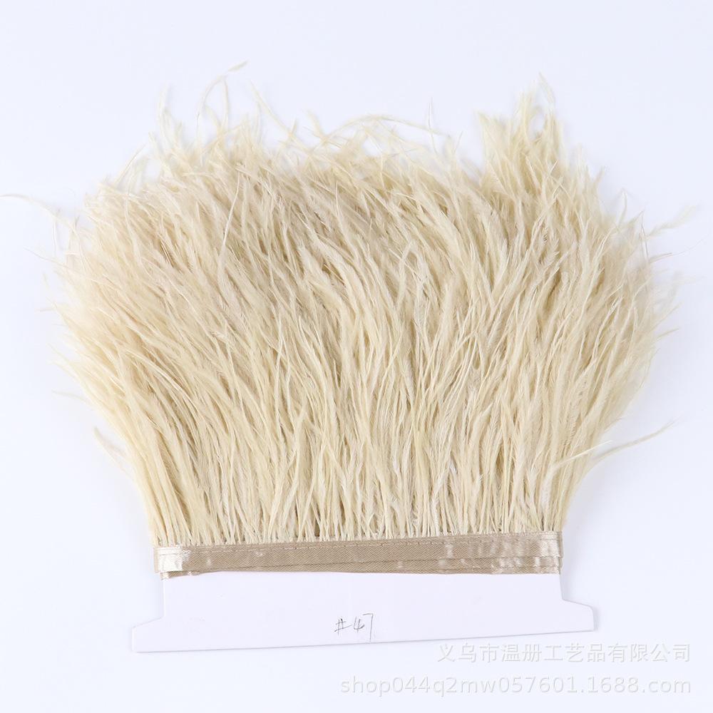 Color 10-15Cm Ostrich Hair Cloth Edge 53 Colors Wedding Clothing Accessories Diy