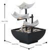 Indoor Meditations Desktop Fountain Decorated Tabletop Fountain Waterfall Function for Home Office Decoration