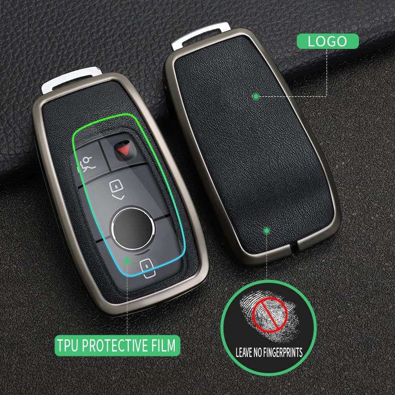Car Key Case Cover for Mercedes Benz A C E S G Class GLC CLE CLA W177 W205 W213 W222 X167 AMG Protector Keychain Accessories