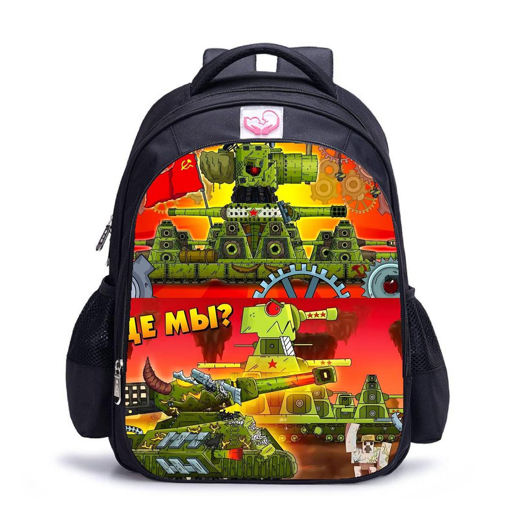 World of Tanks Schoolbag: Kids' Large Capacity Casual Backpack in Three Sizes