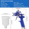 H-2000A Professional 0.8/0.5Mm Nozzle 125Ml Mini Pneumatic Spray Gun For Car Painting Repair Pneumatic Spray Gun Mini Spray Gun
