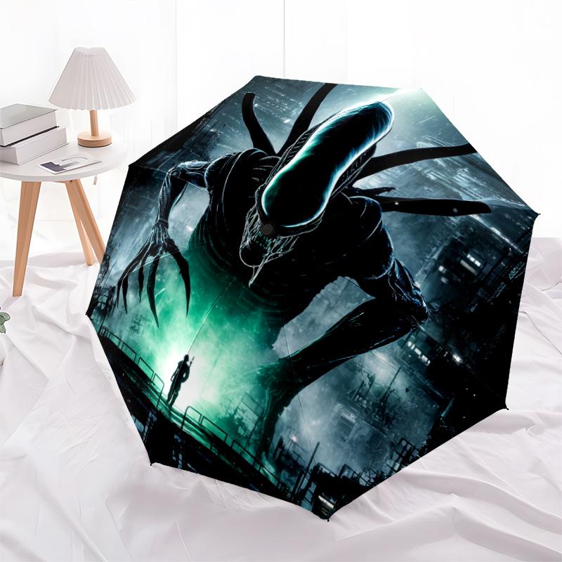 

Monster pattern, automatic folding umbrella, portable and foldable design, 8 ribs, a Christmas or birthday gift.